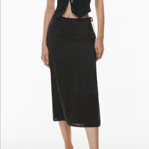 Elixir skirt Aritzia black silk